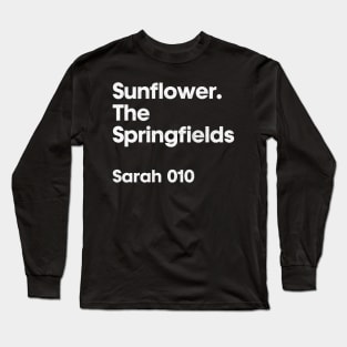 Sarah 010 - Sunflower - Minimalist Fan Design Long Sleeve T-Shirt